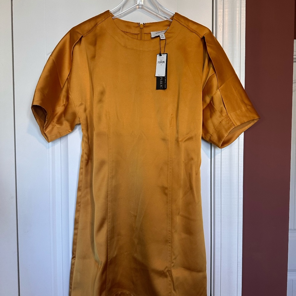 Banana Republic Satin Fitted Mini Dress